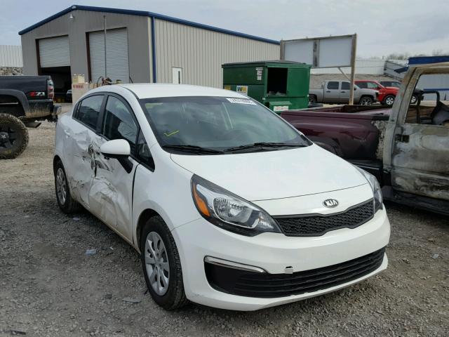 KNADM4A32G6554358 - 2016 KIA RIO LX WHITE photo 1