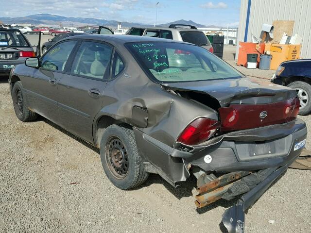 2G1WF52E039439863 - 2003 CHEVROLET IMPALA GOLD photo 3