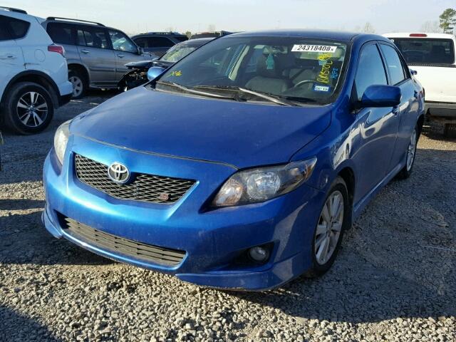 1NXBU40E09Z098996 - 2009 TOYOTA COROLLA BA BLUE photo 2