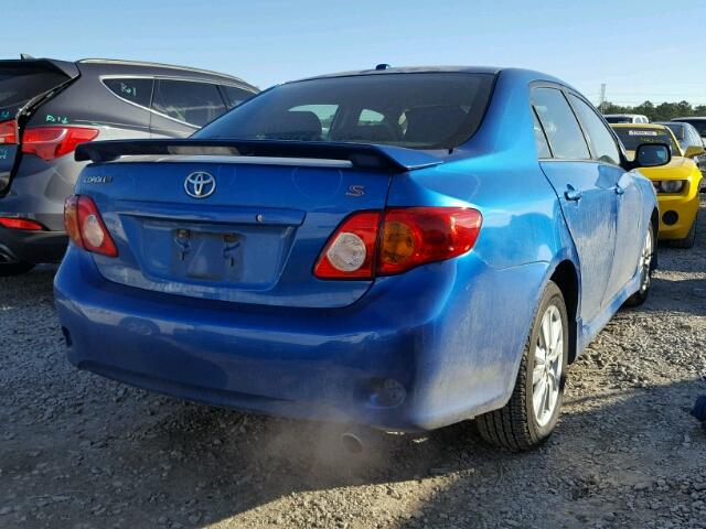 1NXBU40E09Z098996 - 2009 TOYOTA COROLLA BA BLUE photo 4