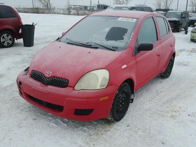 JTDKT123850076912 - 2005 TOYOTA ECHO RED photo 2