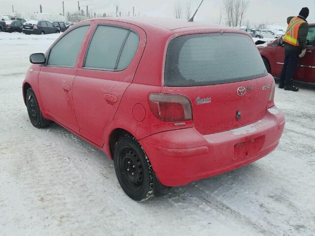 JTDKT123850076912 - 2005 TOYOTA ECHO RED photo 3