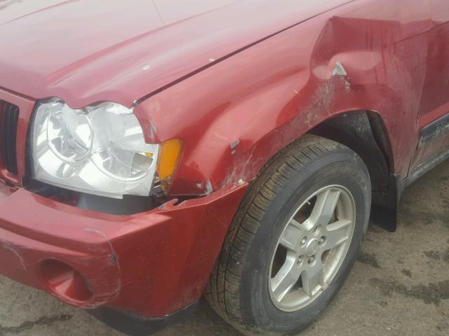 1J4GR48K86C349748 - 2006 JEEP GRAND CHER RED photo 9