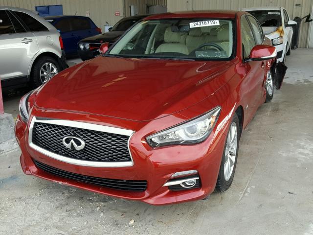 JN1EV7AP0GM303085 - 2016 INFINITI Q50 PREMIU RED photo 2