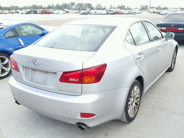 JTHCK262762003212 - 2006 LEXUS IS 250 SILVER photo 4