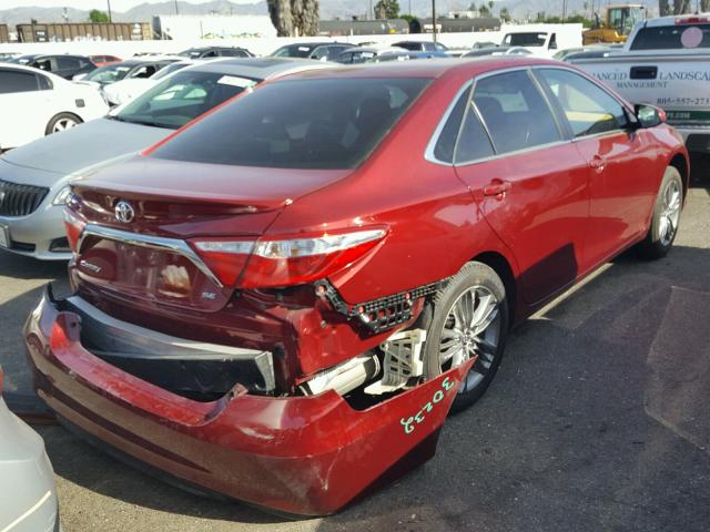 4T1BF1FK4HU717166 - 2017 TOYOTA CAMRY LE RED photo 4