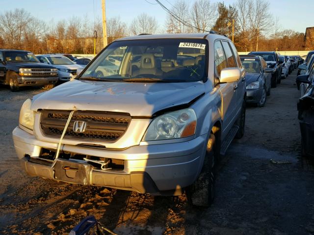 2HKYF18534H550972 - 2004 HONDA PILOT EXL GRAY photo 2