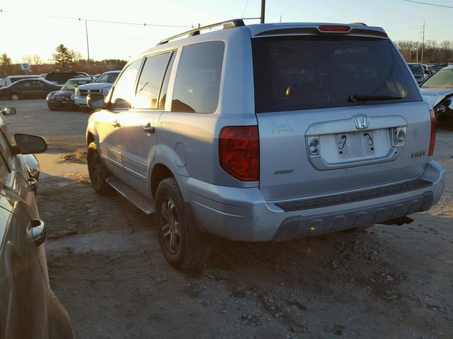 2HKYF18534H550972 - 2004 HONDA PILOT EXL GRAY photo 3