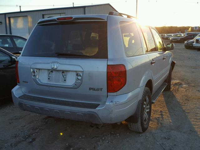 2HKYF18534H550972 - 2004 HONDA PILOT EXL GRAY photo 4