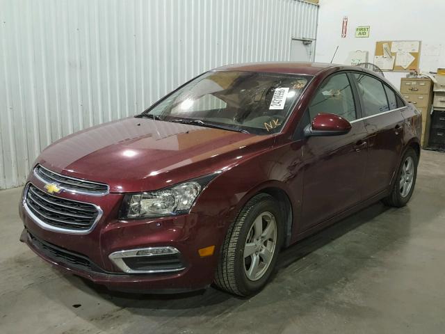 1G1PE5SB0G7195636 - 2016 CHEVROLET CRUZE LIMI MAROON photo 2