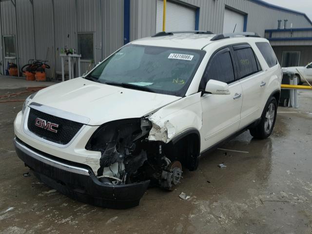 1GKKRSED3BJ154998 - 2011 GMC ACADIA SLT WHITE photo 2