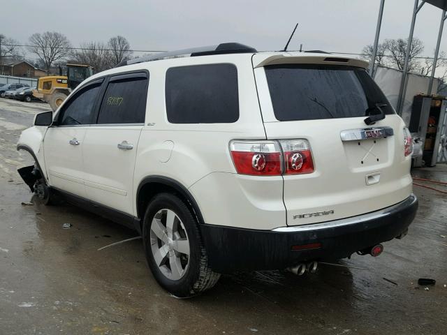 1GKKRSED3BJ154998 - 2011 GMC ACADIA SLT WHITE photo 3