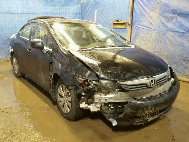 19XFB2F57CE367282 - 2012 HONDA CIVIC LX BLACK photo 1