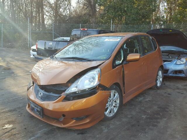 JHMGE88419S041467 - 2009 HONDA FIT SPORT ORANGE photo 2