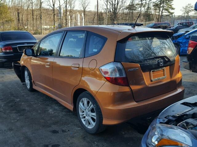 JHMGE88419S041467 - 2009 HONDA FIT SPORT ORANGE photo 3