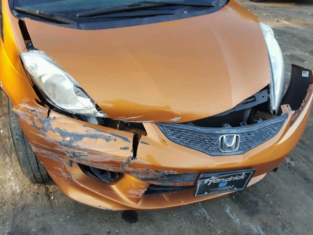 JHMGE88419S041467 - 2009 HONDA FIT SPORT ORANGE photo 9