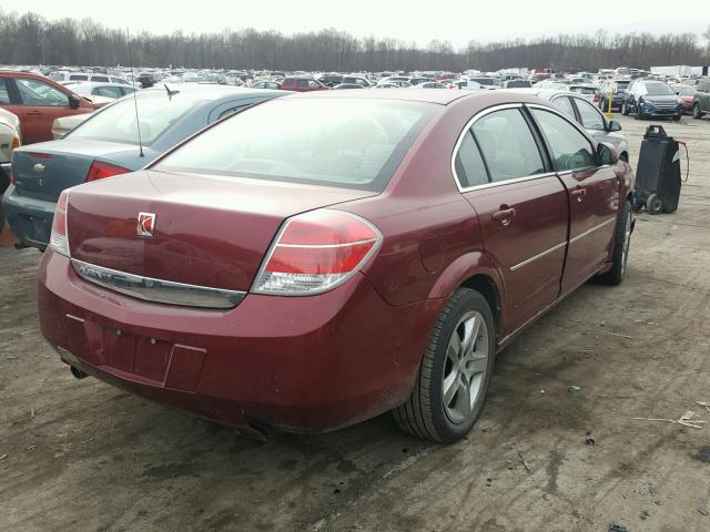 1G8ZS57B48F232643 - 2008 SATURN AURA XE BURGUNDY photo 4