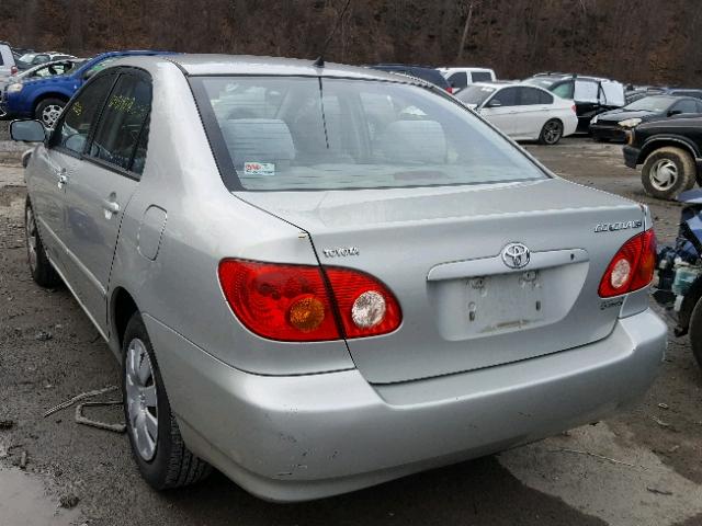 2T1BR32E74C303295 - 2004 TOYOTA COROLLA CE SILVER photo 3