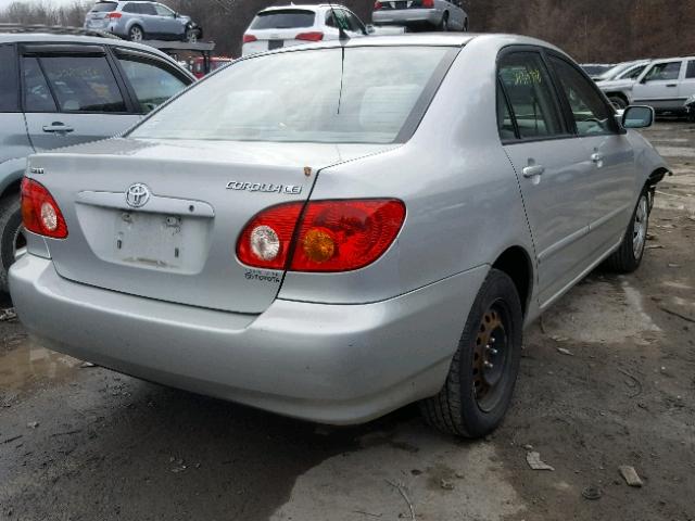 2T1BR32E74C303295 - 2004 TOYOTA COROLLA CE SILVER photo 4