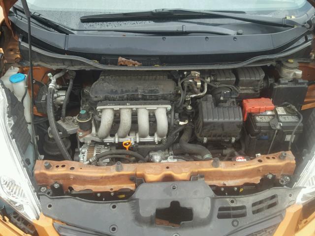 JHMGE88419S046832 - 2009 HONDA FIT SPORT ORANGE photo 7