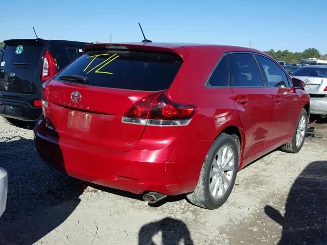 4T3ZA3BB2DU073909 - 2013 TOYOTA VENZA LE RED photo 4