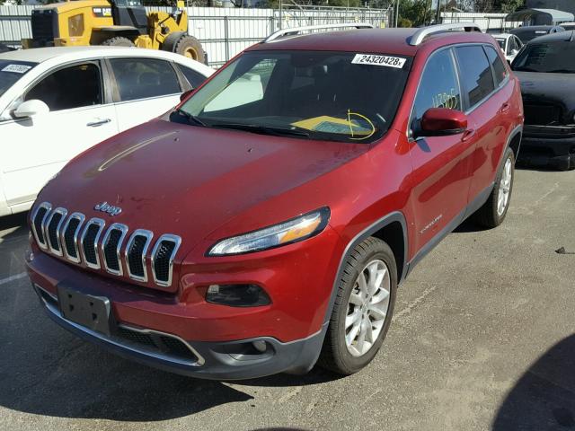 1C4PJLDB3GW165413 - 2016 JEEP CHEROKEE L RED photo 2