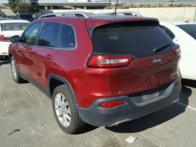 1C4PJLDB3GW165413 - 2016 JEEP CHEROKEE L RED photo 3