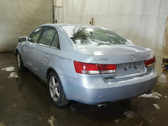 5NPEU46F77H232671 - 2007 HYUNDAI SONATA SE BLUE photo 3