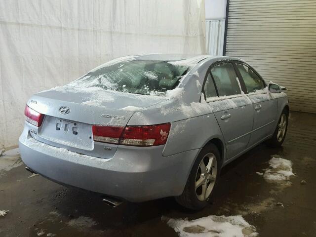 5NPEU46F77H232671 - 2007 HYUNDAI SONATA SE BLUE photo 4