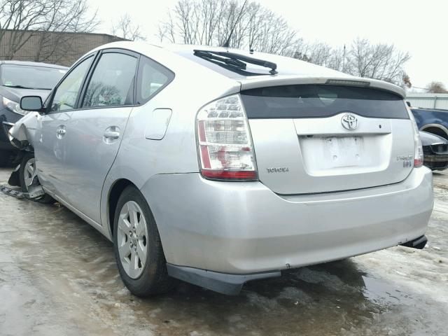 JTDKB20U277564459 - 2007 TOYOTA PRIUS SILVER photo 3