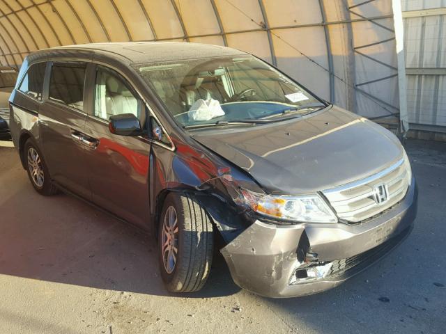 5FNRL5H67DB015901 - 2013 HONDA ODYSSEY EX GRAY photo 1