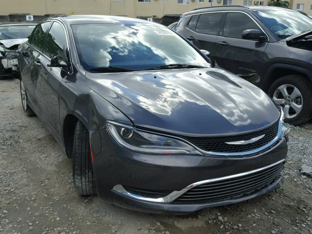 1C3CCCAB7FN747651 - 2015 CHRYSLER 200 LIMITE GRAY photo 1