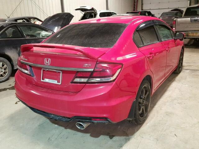 2HGFB6E53EH201116 - 2014 HONDA CIVIC SI RED photo 4