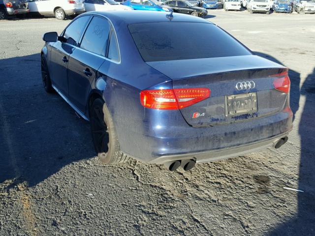 WAUBGAFL6EA077322 - 2014 AUDI S4 PREMIUM BLUE photo 3