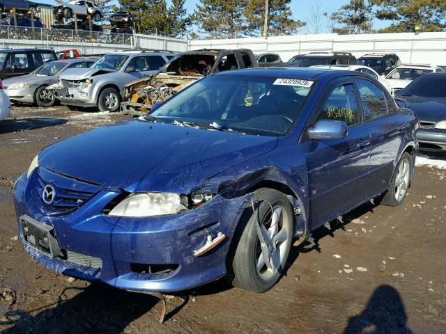 1YVFP80D045N74916 - 2004 MAZDA 6 S BLUE photo 2