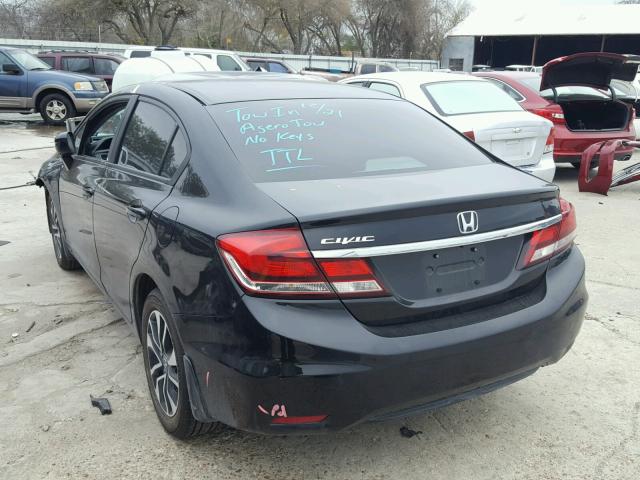 19XFB2F80FE071616 - 2015 HONDA CIVIC EX შავი ფოტო 3