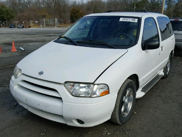 4N2ZN15T31D818301 - 2001 NISSAN QUEST GXE WHITE photo 2