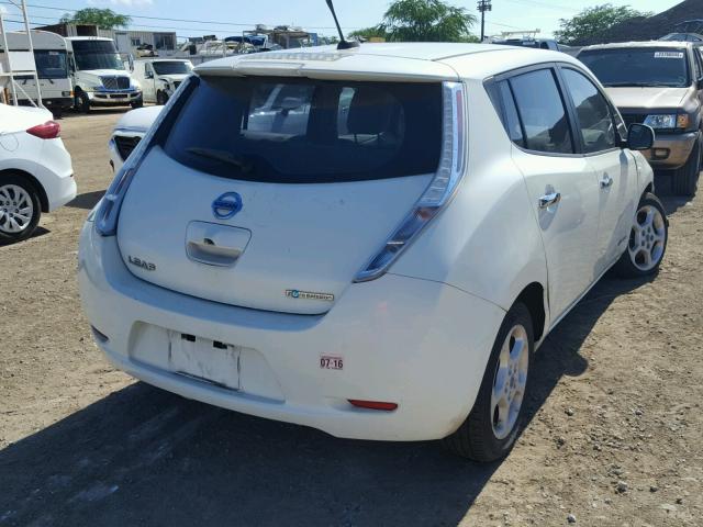 JN1AZ0CP1CT015521 - 2012 NISSAN LEAF SV WHITE photo 4