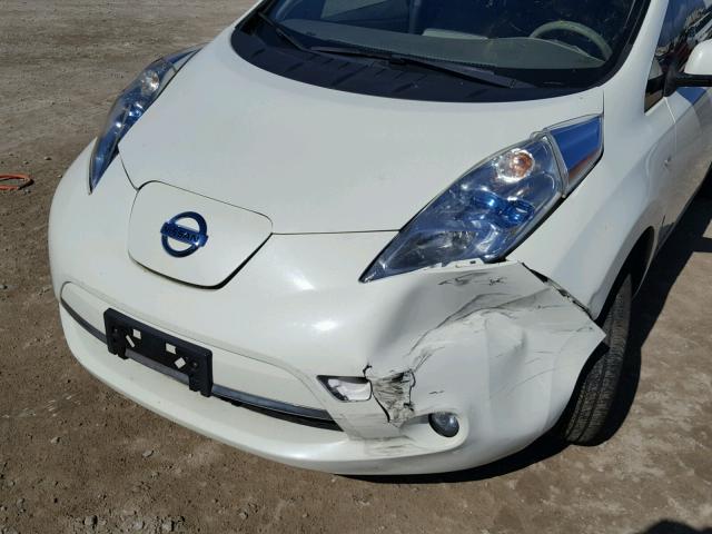 JN1AZ0CP1CT015521 - 2012 NISSAN LEAF SV WHITE photo 9