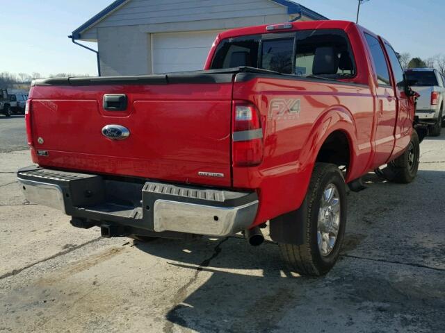 1FT8W3B66GEB66198 - 2016 FORD F350 SUPER RED photo 4