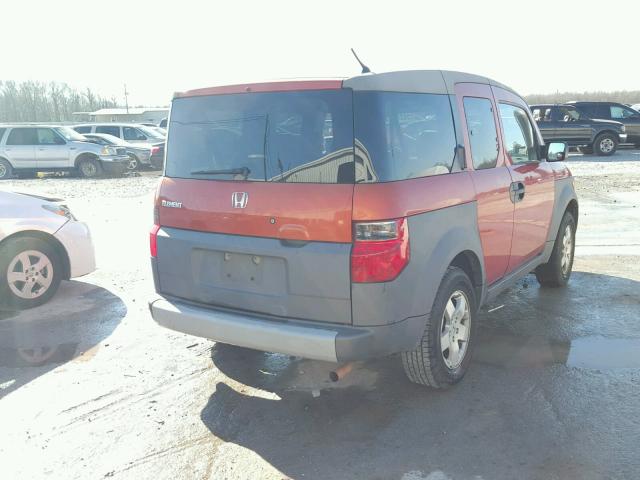 5J6YH18644L002682 - 2004 HONDA ELEMENT EX ORANGE photo 4