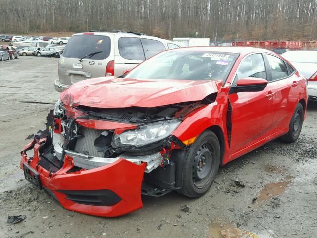 2HGFC2F52HH520290 - 2017 HONDA CIVIC LX RED photo 2