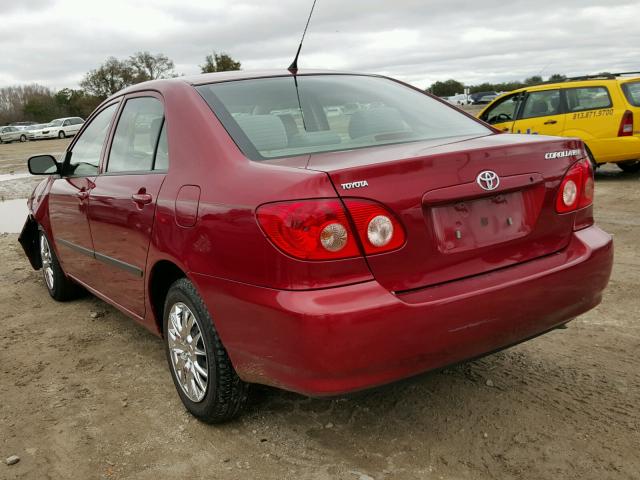 1NXBR32E97Z875519 - 2007 TOYOTA COROLLA CE RED photo 3