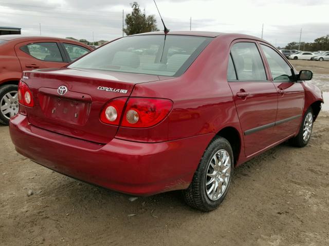 1NXBR32E97Z875519 - 2007 TOYOTA COROLLA CE RED photo 4