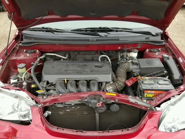 1NXBR32E97Z875519 - 2007 TOYOTA COROLLA CE RED photo 7