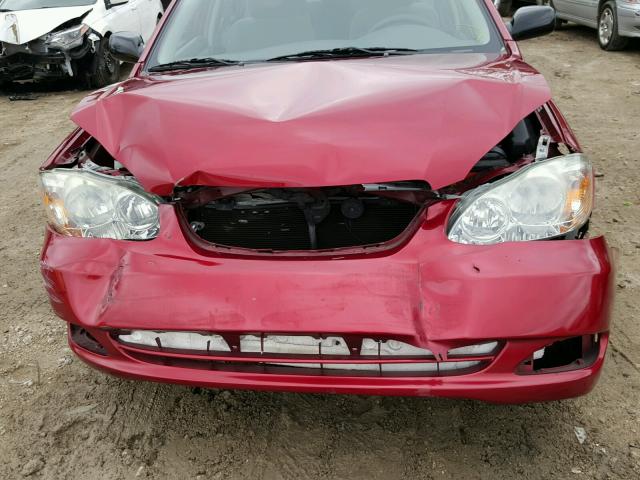 1NXBR32E97Z875519 - 2007 TOYOTA COROLLA CE RED photo 9