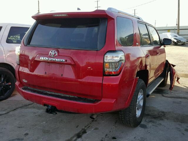 JTEBU5JR3G5336614 - 2016 TOYOTA 4RUNNER SR RED photo 4