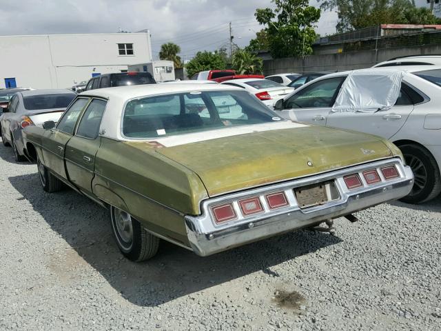 1N69R3C158954 - 1973 CHEVROLET IMPALA GREEN photo 3