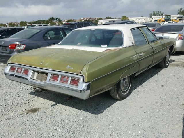 1N69R3C158954 - 1973 CHEVROLET IMPALA GREEN photo 4