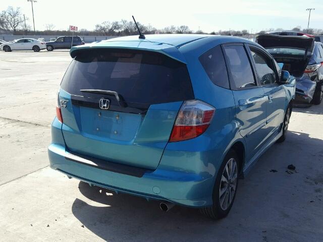 JHMGE8H67DC047990 - 2013 HONDA FIT SPORT BLUE photo 4